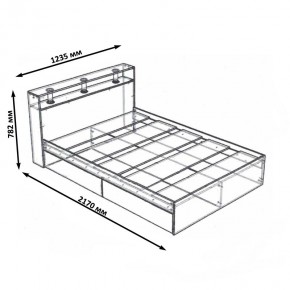 Камелия Кровать 1200, цвет дуб сонома, ШхГхВ 123,5х217х78,2 см., сп.м. 1200х2000 мм., без матраса, основание есть в Игриме - igrim.ok-mebel.com | фото 5