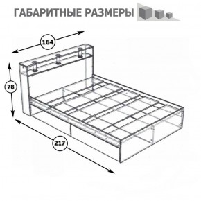 Камелия Кровать 1600, цвет белый, ШхГхВ 163,5х217х78,2 см., сп.м. 1600х2000 мм., без матраса, основание есть в Игриме - igrim.ok-mebel.com | фото 3