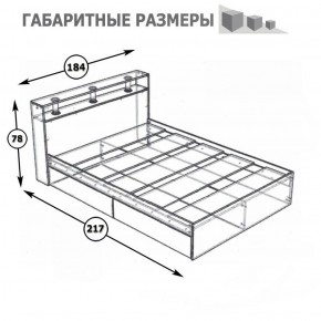 Камелия Кровать 1800, цвет белый, ШхГхВ 183,5х217х78,2 см., сп.м. 1800х2000 мм., без матраса, основание есть в Игриме - igrim.ok-mebel.com | фото 4