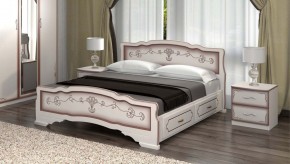 КАРИНА-6 Кровать из массива  (Дуб молочный) с 2-мя ящиками в Игриме - igrim.ok-mebel.com | фото