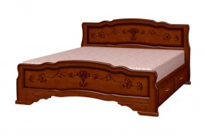 КАРИНА-6 Кровать из массива  (Орех) с 2-мя ящиками в Игриме - igrim.ok-mebel.com | фото 2