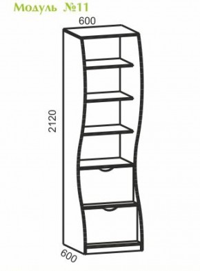 Киви №11 Пенал с 2мя ящ., (ЛДСП молочный дуб/лайм) в Игриме - igrim.ok-mebel.com | фото 2