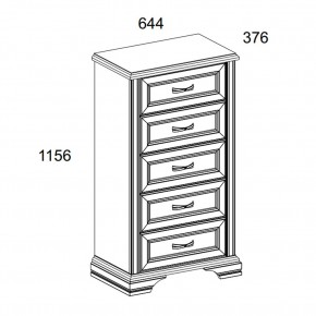 Комод 5S, MONAKO, цвет Сосна винтаж/дуб анкона в Игриме - igrim.ok-mebel.com | фото 2