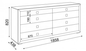 Комод большой Глэдис М27 (ЯШС/Белый) в Игриме - igrim.ok-mebel.com | фото 2