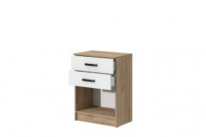 Комод Эконом (Дуб крафт золотой/Белый текстурный) в Игриме - igrim.ok-mebel.com | фото 2
