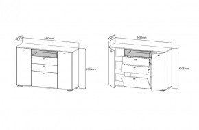 ЛАНС К303 Комод (дуб бунратти/белый) в Игриме - igrim.ok-mebel.com | фото 2