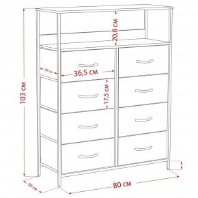 Комод Leset Локи 8 ящ. с полкой в Игриме - igrim.ok-mebel.com | фото 12