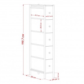Комод Leset Нирита/Хайди узкий 5 ящиков в Игриме - igrim.ok-mebel.com | фото