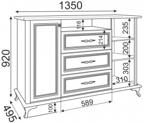 Комод М03 Скарлетт (бодега светлая) в Игриме - igrim.ok-mebel.com | фото 2