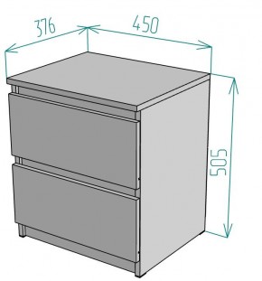 Комод Malta light K127 (тумба прикроватная) в Игриме - igrim.ok-mebel.com | фото 2