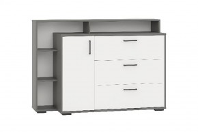 Комод с дверкой и тремя ящиками (графит/белый) в Игриме - igrim.ok-mebel.com | фото