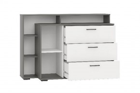 Комод с дверкой и тремя ящиками (графит/белый) в Игриме - igrim.ok-mebel.com | фото 2