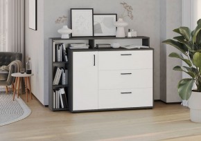 Комод с дверкой и тремя ящиками (графит/белый) в Игриме - igrim.ok-mebel.com | фото 3