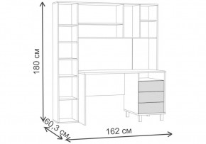 Компьютерный стол Комфорт 12.95 N дуб сонома / сатин в Игриме - igrim.ok-mebel.com | фото 2