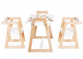 Комплект детской мебели стол и  два стула Я САМ "Лофт-Дуо" (Белый) в Игриме - igrim.ok-mebel.com | фото