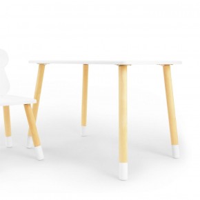 Комплект детской мебели стол и стул Облачко (Белый/Белый/Береза) в Игриме - igrim.ok-mebel.com | фото