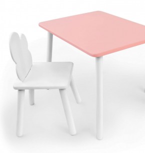 Комплект детской мебели стол и стул Облачко (Розывый/Белый/Белый) в Игриме - igrim.ok-mebel.com | фото
