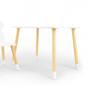 Комплект детской мебели стол и стул Звездочка (Белый/Белый/Береза) в Игриме - igrim.ok-mebel.com | фото
