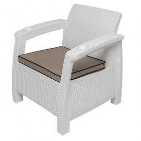 Комплект на балкон Yalta Premium Balcony Set (Ялта) белый (+подушки под спину) в Игриме - igrim.ok-mebel.com | фото 6