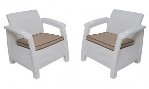 Комплект уличной мебели Yalta Premium Terrace Set (Ялта) белый (+подушки под спину) в Игриме - igrim.ok-mebel.com | фото 4