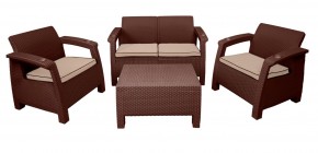 Комплект уличной мебели Yalta Premium Terrace Set (Ялта) шоколадый (+подушки под спину) в Игриме - igrim.ok-mebel.com | фото