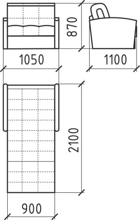 КОРАЛЛ 2 Кресло-кровать КР/КР в Игриме - igrim.ok-mebel.com | фото 3