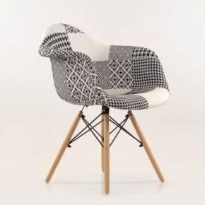 Кресло Barneo N-14 Patchwork черно-белый в Игриме - igrim.ok-mebel.com | фото 5