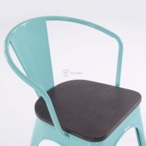 Кресло Barneo N-245 Tolix style Wood  (RAL6027 бирюзовый) в Игриме - igrim.ok-mebel.com | фото 2