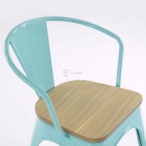 Кресло Barneo N-245 Tolix style Wood  (RAL6027 бирюзовый) в Игриме - igrim.ok-mebel.com | фото 3