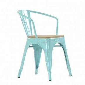 Кресло Barneo N-245 Tolix style Wood  (RAL6027 бирюзовый) в Игриме - igrim.ok-mebel.com | фото 4