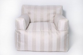 Кресло бескаркасное Уют полоса (Молочный) в Игриме - igrim.ok-mebel.com | фото 2