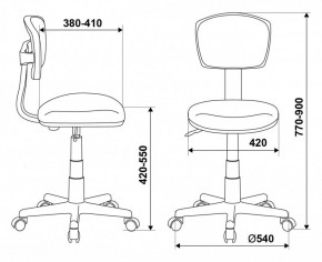 Кресло детское Бюрократ CH-W299/LB/TW-55 голубой в Игриме - igrim.ok-mebel.com | фото 4