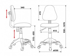 Кресло детское Бюрократ KD-4-F/PENCIL-GN зеленый карандаши в Игриме - igrim.ok-mebel.com | фото 3