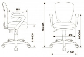 Кресло детское Бюрократ KD-W10AXSN/26-25 серый в Игриме - igrim.ok-mebel.com | фото 4