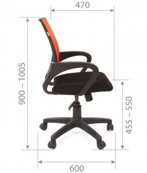 Кресло для оператора CHAIRMAN 696 black (ткань TW-11/сетка TW-01) в Игриме - igrim.ok-mebel.com | фото 5