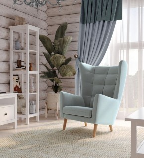 Кресло для отдыха Саари мятно-серое, ткань рогожка в Игриме - igrim.ok-mebel.com | фото 4