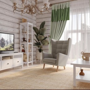 Кресло для отдыха Саари светло-серое, ткань рогожка в Игриме - igrim.ok-mebel.com | фото 4