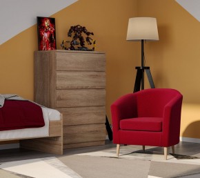 Кресло для отдыха Тунне бордовое, ткань рогожка в Игриме - igrim.ok-mebel.com | фото 3