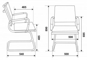 Кресло для посетителя Бюрократ CH-993-Low-V/Black на черный в Игриме - igrim.ok-mebel.com | фото 3