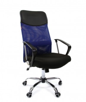 Кресло для руководителя CHAIRMAN 610 N (15-21 черный/сетка синий) в Игриме - igrim.ok-mebel.com | фото
