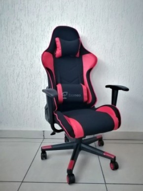 Кресло геймерское Barneo K-50 (черная сетка красные вставки) в Игриме - igrim.ok-mebel.com | фото