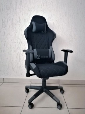 Кресло геймерское Barneo K-51 (черная ткань серые вставки) в Игриме - igrim.ok-mebel.com | фото