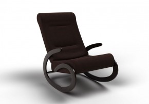 Кресло-качалка Мальта 10-Т-Ш (ткань/венге) ШОКОЛАД в Игриме - igrim.ok-mebel.com | фото