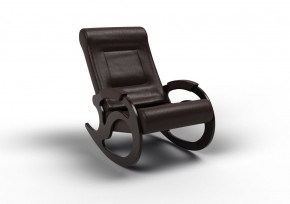 Кресло-качалка Вилла 11-К-КР (экокожа/венге) КРЕМ в Игриме - igrim.ok-mebel.com | фото