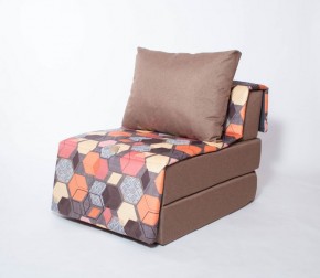 Кресло-кровать бескаркасное Харви (коричневый-геометрия браун) в Игриме - igrim.ok-mebel.com | фото