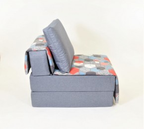 Кресло-кровать бескаркасное Харви (серый-геометрия слейт) в Игриме - igrim.ok-mebel.com | фото 3