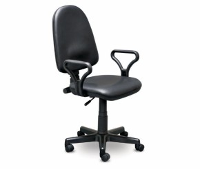 Кресло офисное Престиж+ (черный кожзам PV-1) г/п 140/ПВМ/ гольф в Игриме - igrim.ok-mebel.com | фото