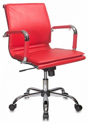 Кресло руководителя Бюрократ CH-993-LOW/RED красный в Игриме - igrim.ok-mebel.com | фото