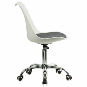 Кресло стул BRABIX "Eames MG-310 CH", хром, пластик белый, ткань серая, 532924 в Игриме - igrim.ok-mebel.com | фото 3