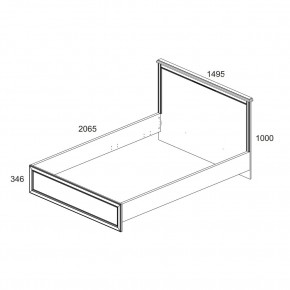 Кровать 140, MONAKO, цвет Сосна винтаж/дуб анкона в Игриме - igrim.ok-mebel.com | фото 2